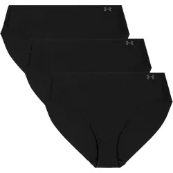 3er Pack UNDER ARMOUR Pure Stretch No-Show Solid Bikini Briefs Damen 001 - black L