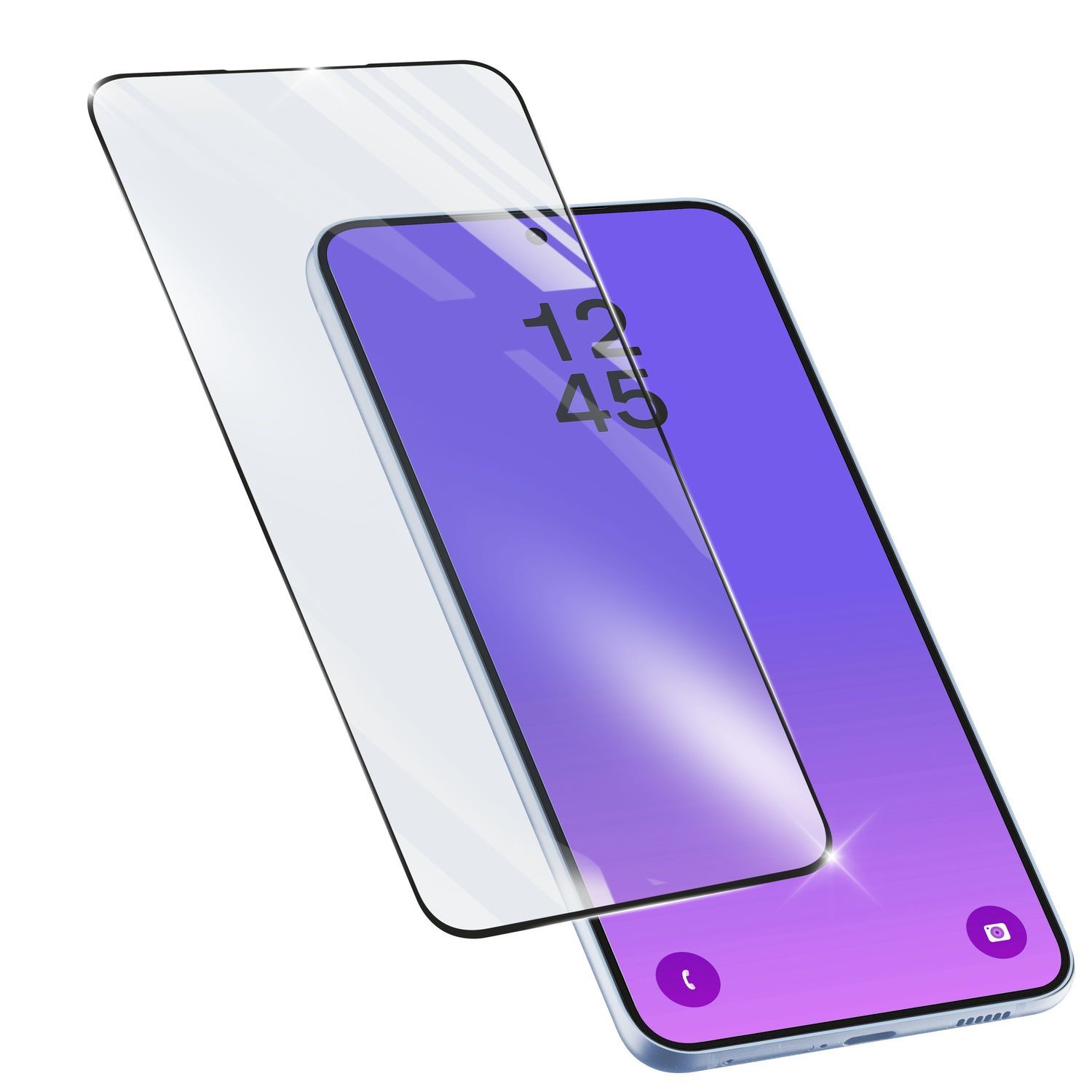 Cellular Line Impact Glass Capsule Klare Bildschirmschutzfolie gehärtetes Glas für Samsung Samsung Galaxy A57 TEMPGCABGALA57K