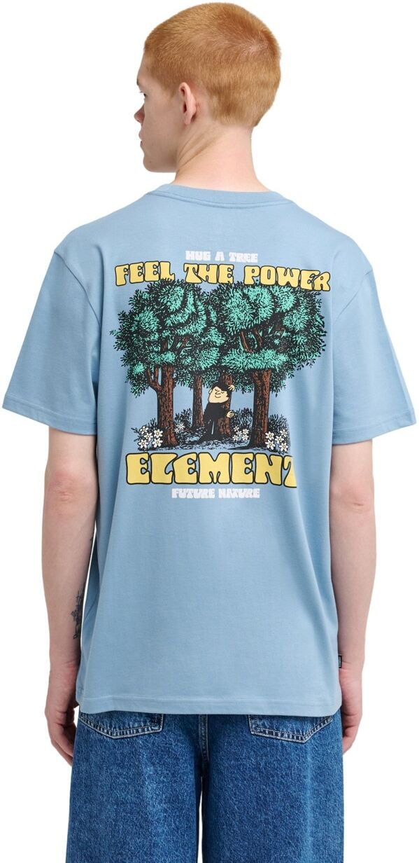 T-Shirt ELEMENT "Feel Power", Herren, Gr. S, blau (faded denim), Obermaterial: 100% Baumwolle., Shirts T-Shirt