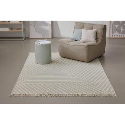 Teppich WECON HOME "Modern Pop", grau, B:80cm H:5mm L:150cm, Schurwolle, Teppiche, Teppich, handgewebt, robust, strapazierfähig, skandinavisch, Naturfaser
