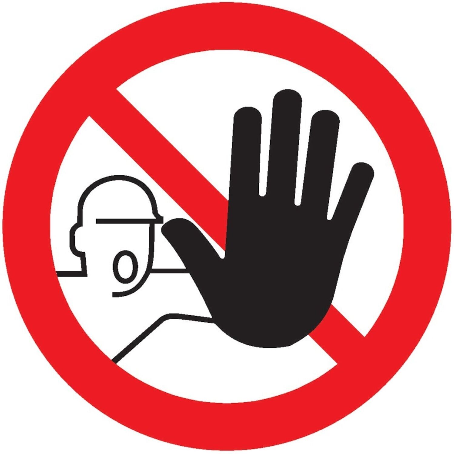 SafetyMarking Verbotsschild Folie D100 mm Zutritt für Unbefugte verboten ; wolk (21.0832)