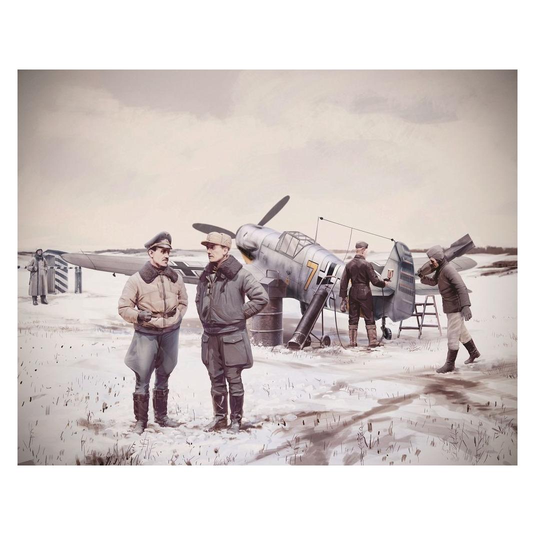 ICM Bf 109F-4 with German Luftwaffe stuff (48804)