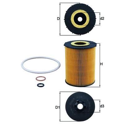 MAHLE Ölfilter ox636d Filtereinsatz 103mm für BMW ROLLS-ROYCE