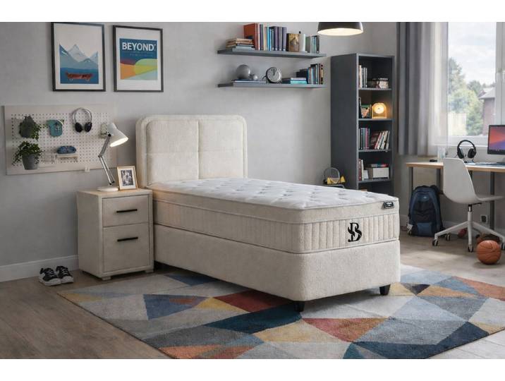 Pointhome Boxspringbett, Jungenbett, Mädchenbett, Kinderbett, Boxbett (90x200 cm, Bett mit Bettkasten, Matratze & Stauraum), Hydraulischem Stauraum