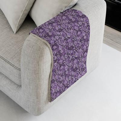 Addison Rugs Premium Machine Washable Modern Floral Sherpa Throw Blanket