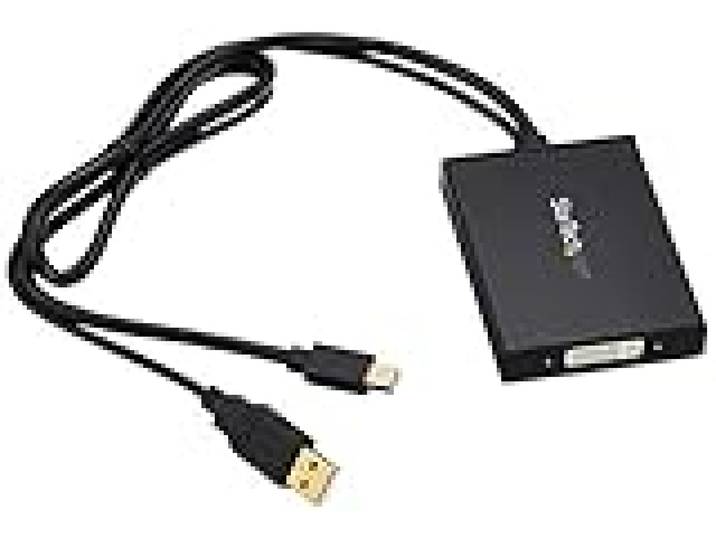 StarTech.com Adaptateur Mini DisplayPort vers DVI Dual Link - Adaptateur Convertisseur Vidéo d'Écran Actif Mini DisplayPort vers DVI-D - Alimentation USB - Dual Link - Noir (MDP2DVID2)