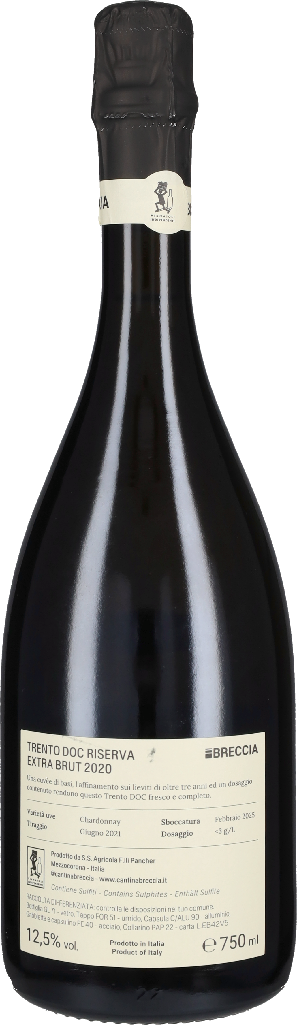 Trento Spumante Riserva Extra Brut Breccia 2020
