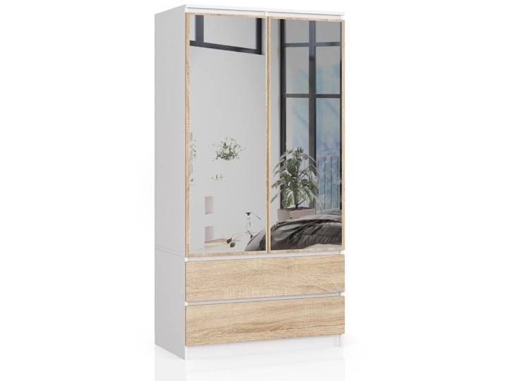 Kleiderschrank – Weiß / Sonoma Eiche