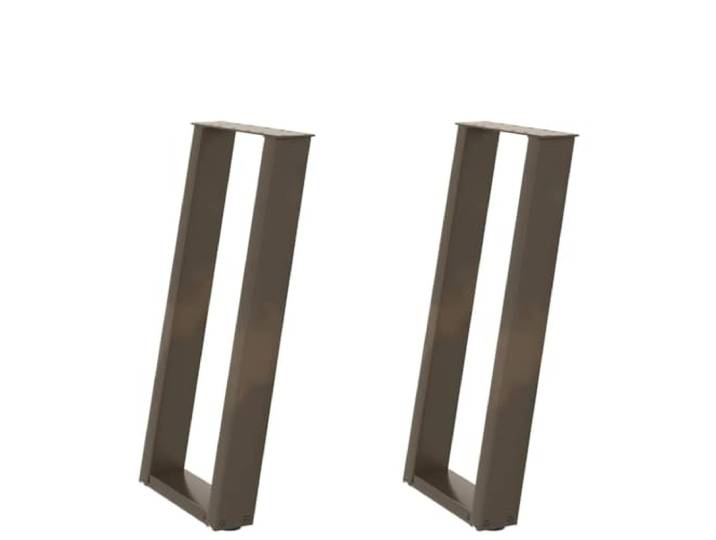 hliofuir Konsolentischbeine 2er Set U-Form Metall Tischbeine 38x73 cm Höhenverstellbare Bodenschoner für unebene Böden im Wohnzimmer, inklusive Montagematerial und stabiler 80 Grad Neigung.