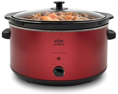 Elite Cuisine MST510 8.5Qt. Stainless Steel Slow Cooker with Adjustable Settings