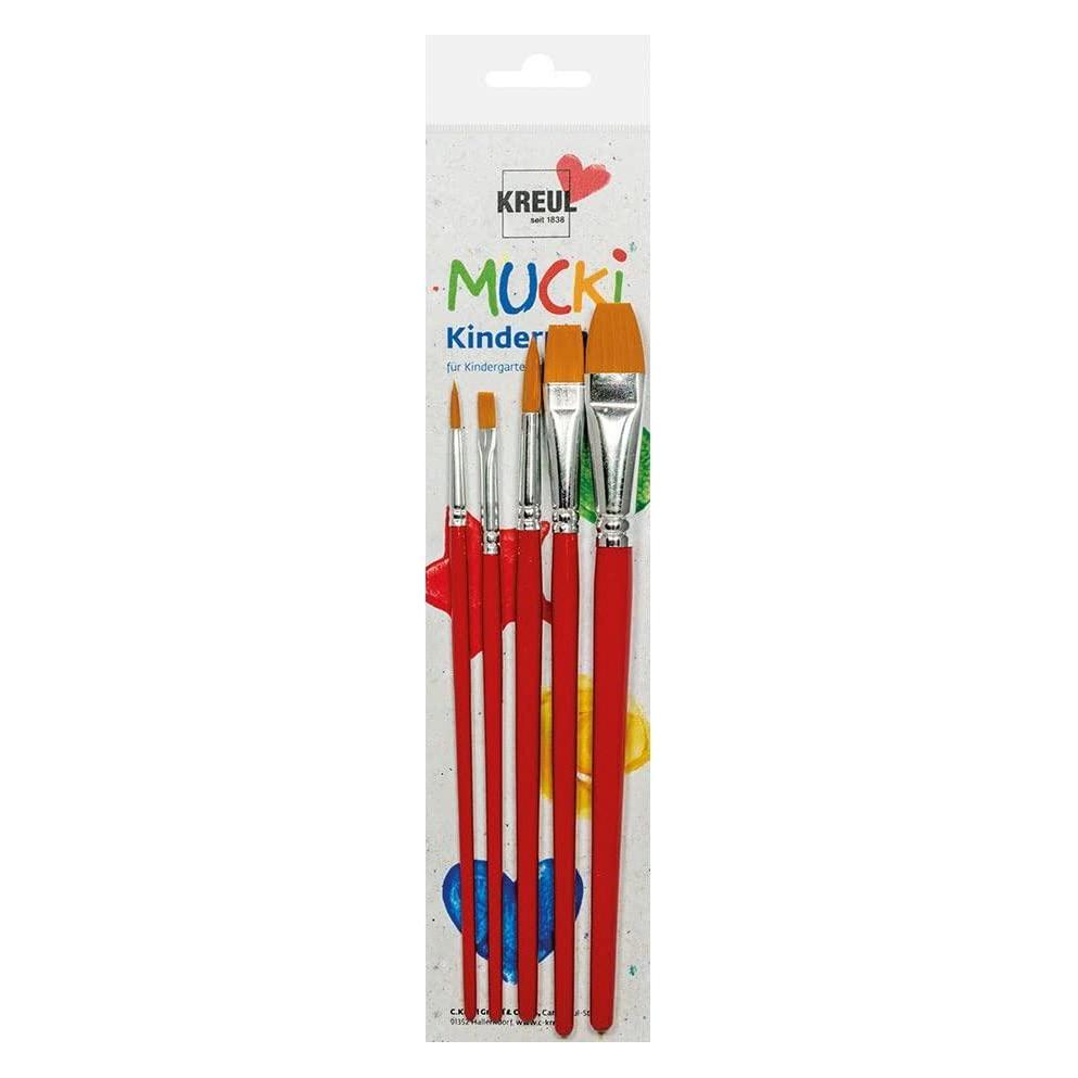 Kreul MUCKI Pinsel-Set Grösse 4, 6, 8, 12, 16, 5-teilig (553030)