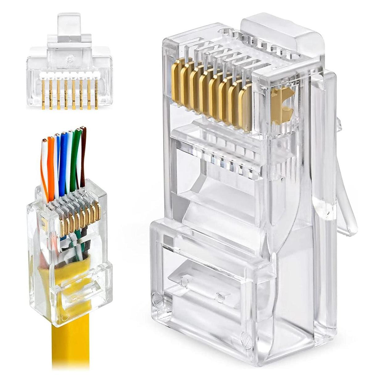 equip Steckersatz Cat6 RJ45 UTP ungeschirmt 100Stk transpare (121173)