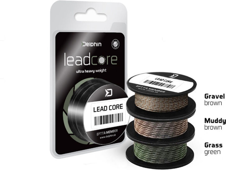 Delphin LEADCORE marron Gravel 45lbs 5m Gray, Beige 45lbs 5m