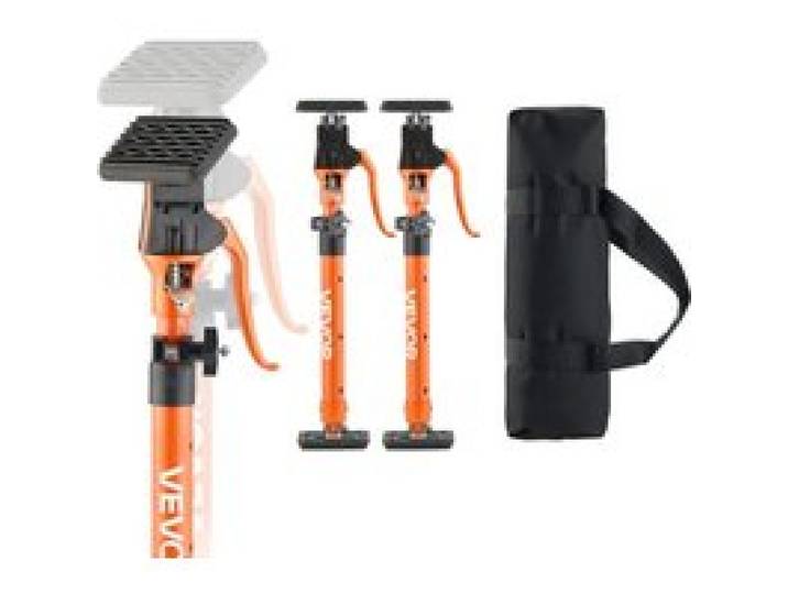 VEVOR Einhandstütze, 2 Stk., Deckenstütze 48–75cm, Teleskopstütze aus Stahl, Montagestütze bis zu 100kg Kapazität zum Installieren von Schränken, Anheben von Trockenbauwänden, Frachtstangen