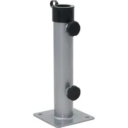 vidaXL Sonnenschirmständer für Ø38/48 mm Mast Silbern Stahl