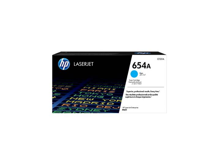 HP 654A toner cyan authentique LaserJet, 15000 pages, Cyan, 1 pièce(s) CF331A