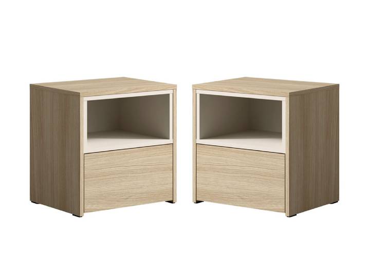 Lot de 2 chevets Villa Chene/beige - Basika