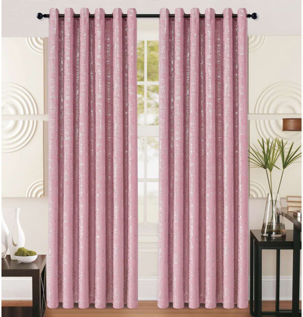 Latitude Run Chehabi Blackout Curtain Pink Width 229 x Drop 183 cm