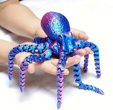 Inspire Picks Articulated 3D Printed Octopus Figurine Flexible Desk Toy & Ocean Decor purple G4797a m