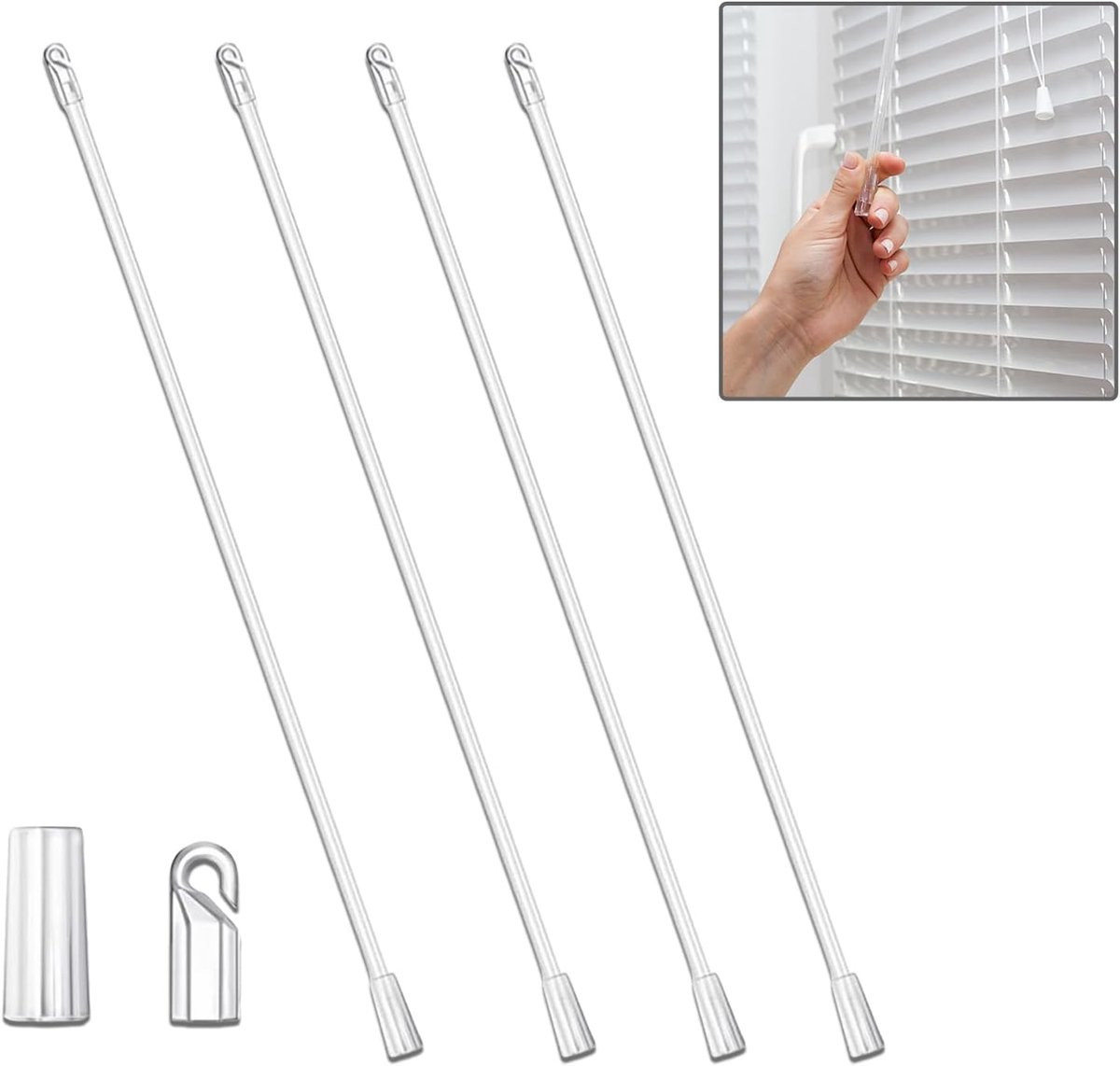 Blind Bedienen Transparante Raamdecoratie Breedte: 43 cm