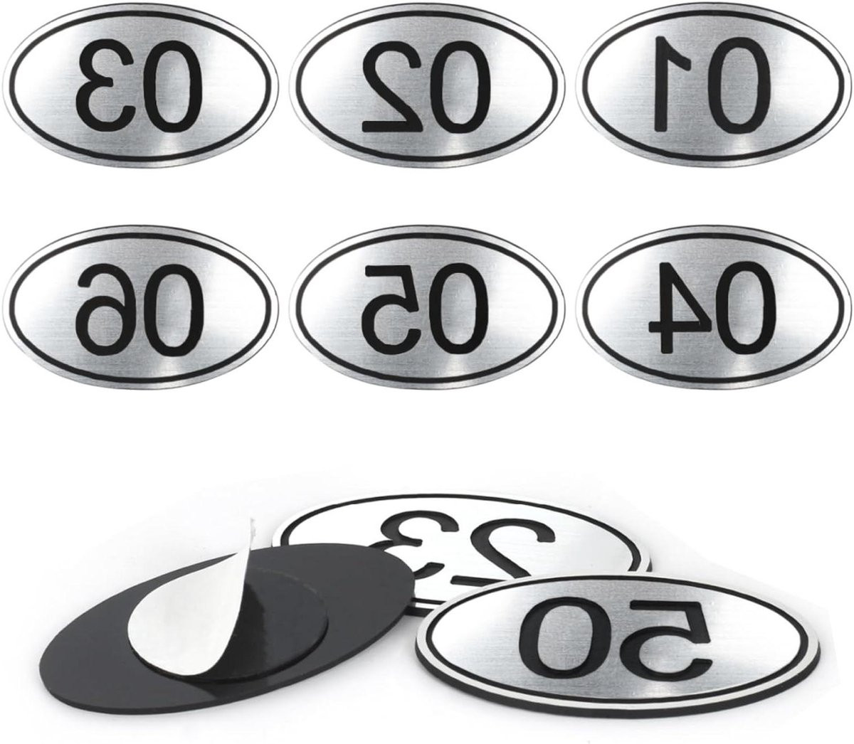 50 sets Tafel Nummers Locker Tags Restaurant Indeling Elegant Gegraveerd Zilver
