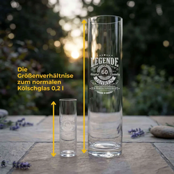 Gravur XXL Kölsch Riesen-Bierglas 3,3 Liter - Legende
