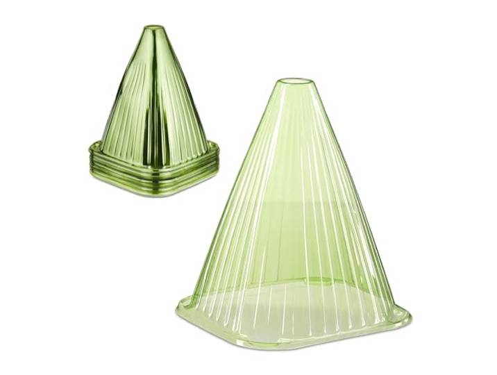 Relaxdays Reaxdays Cloche à Salade\, Lot de 32\, PVC\, Protection Contre Le Gel et Les escargots\, HLP : 22 x 19 x 19 cm\, Verte