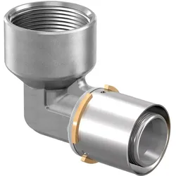Uponor, Rohrverbindungstechnik, Presvinkel 90° muffe/muffe 40X11/2 (Pressverbindung, Winkelverbindung)