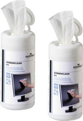 Durable Screenclean, feucht, 2 Dosen á 100 Tücher