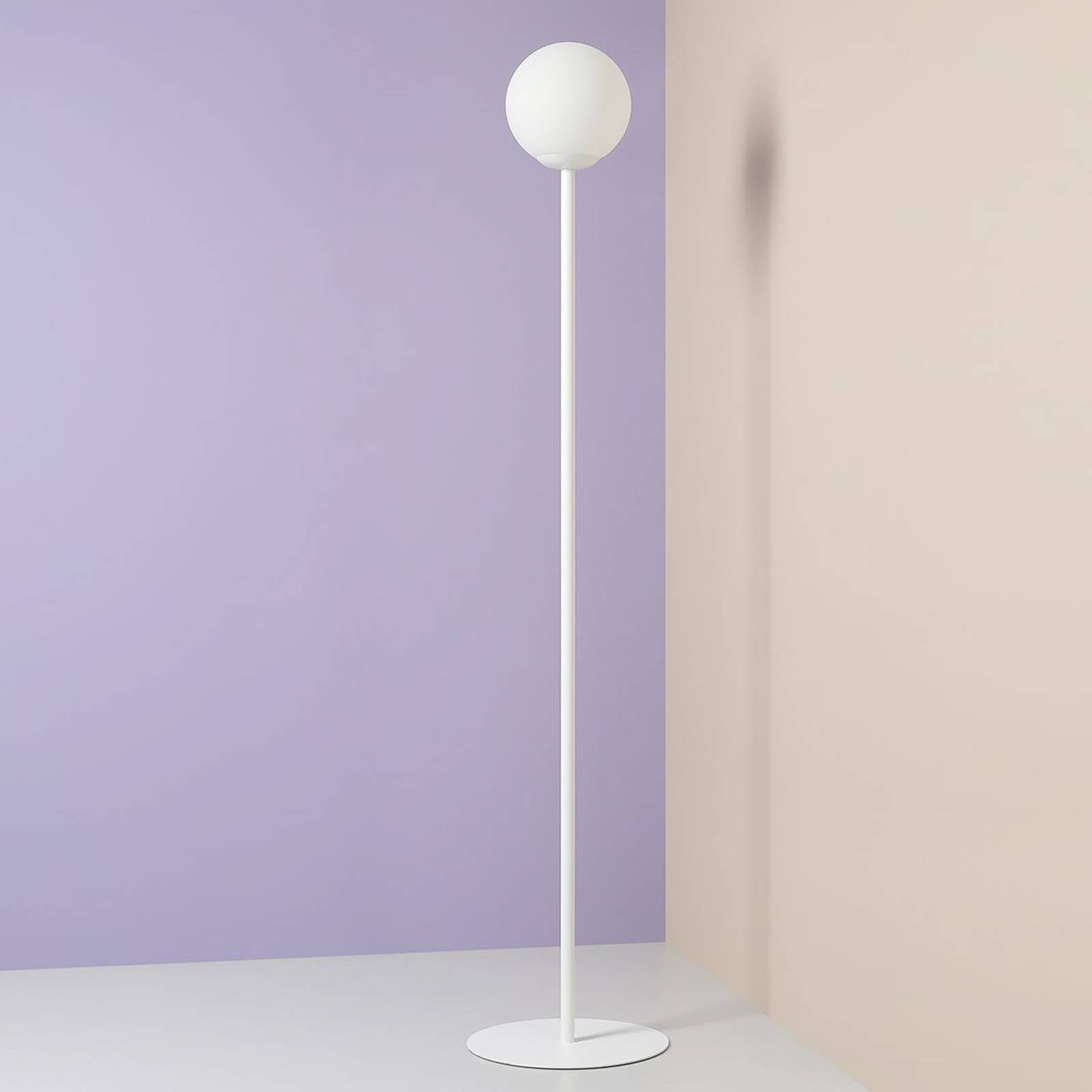 Stehlampe Joel ALDEX, weiß / opal, für Wohn- / Esszimmer, Metall, Stehlampe