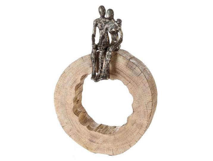 Skulptur Together Hellbraun/Bronzefarben