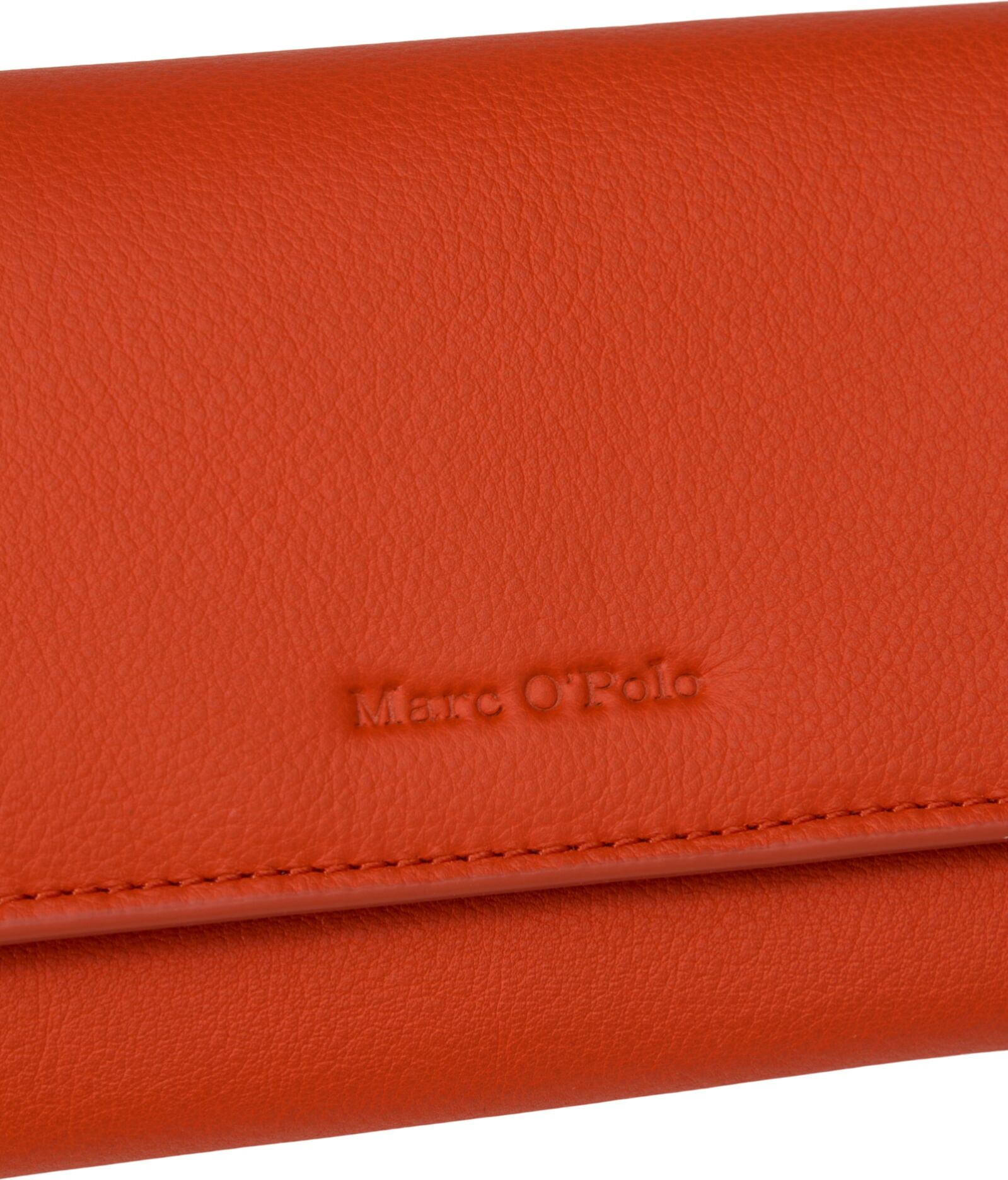 Geldbörse MARC O'POLO "aus hochwertigem Rindleder", Damen, vivid orange, Leder, Kleinlederwaren
