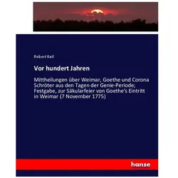 Vor hundert Jahren, Fachbücher von Robert Keil