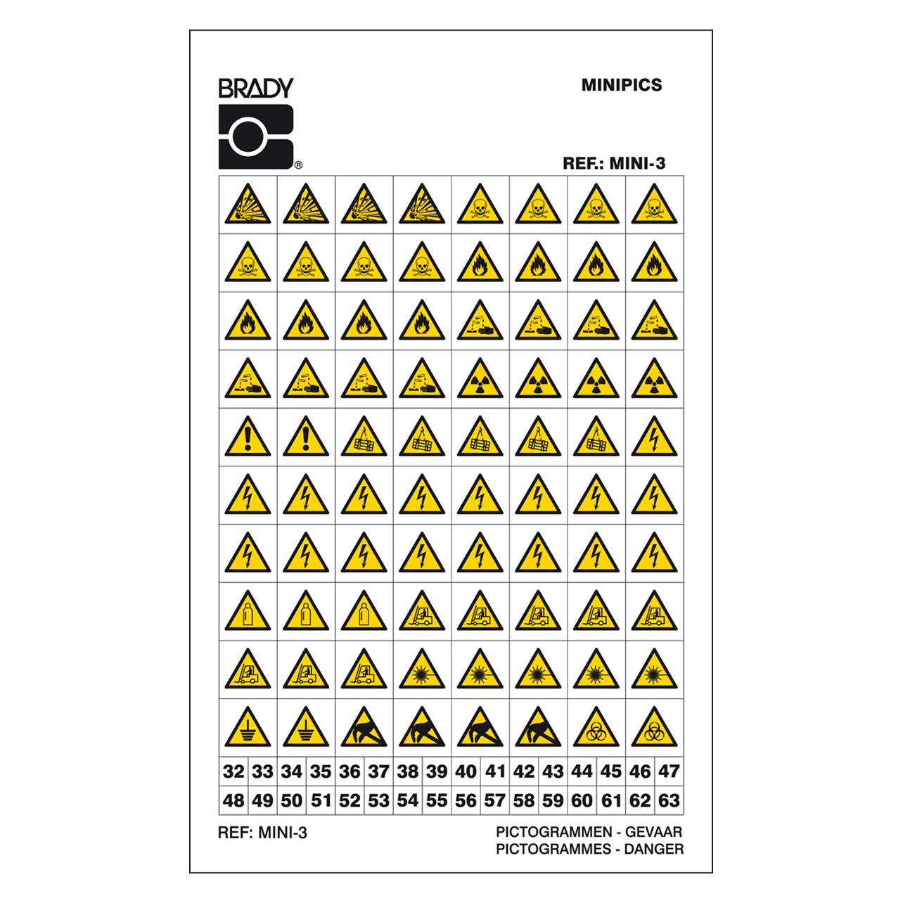 Brady Mini-Pictograms - Mini 3: (MINI-3)
