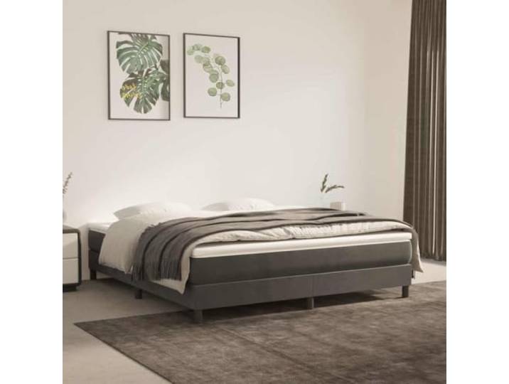 APXESS Taschenfederkernmatratze, Matratze 180x200x20 cm, Samt Dunkelgrau Punktelastischer Schaumstoff, Ergonomische Stützkraft, Geräuschdämpfend