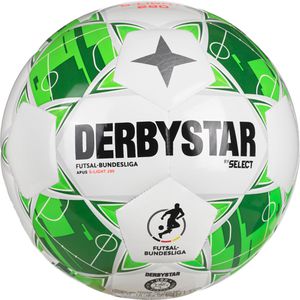Derbystar Fußball Futsal-Bundesliga Apus S-Light v26, Größe 4, 290 Gramm, weiß/grün, Futsalball