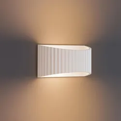 Osram Wandleuchte Decor Plaster Band Flat aus Gips in Weiß mit E27 Fassung