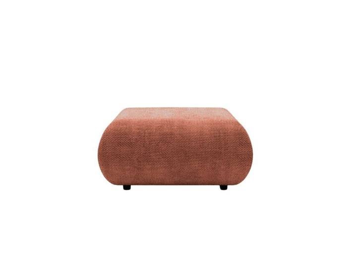 LEVI - Pouf en tissu lisse Terracotta 88x88x41