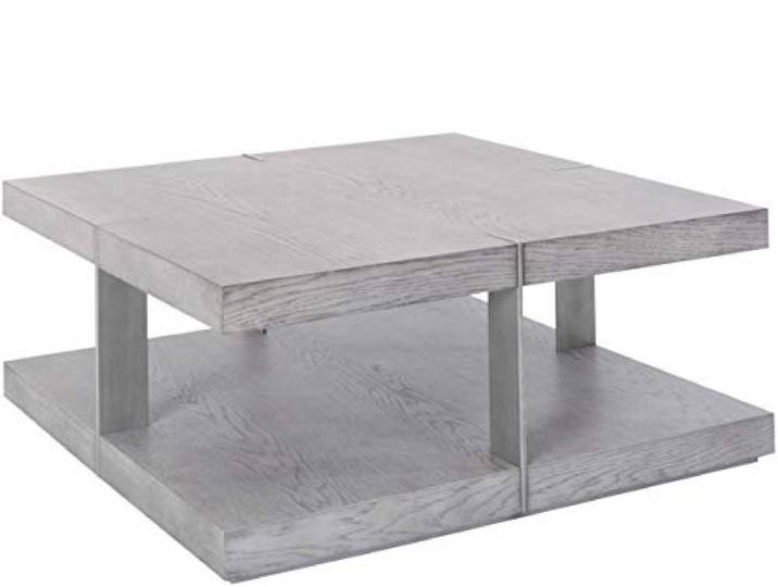 Verrazano Couchtisch 90 cm aus Holz Sieht grau-silberfarben aus