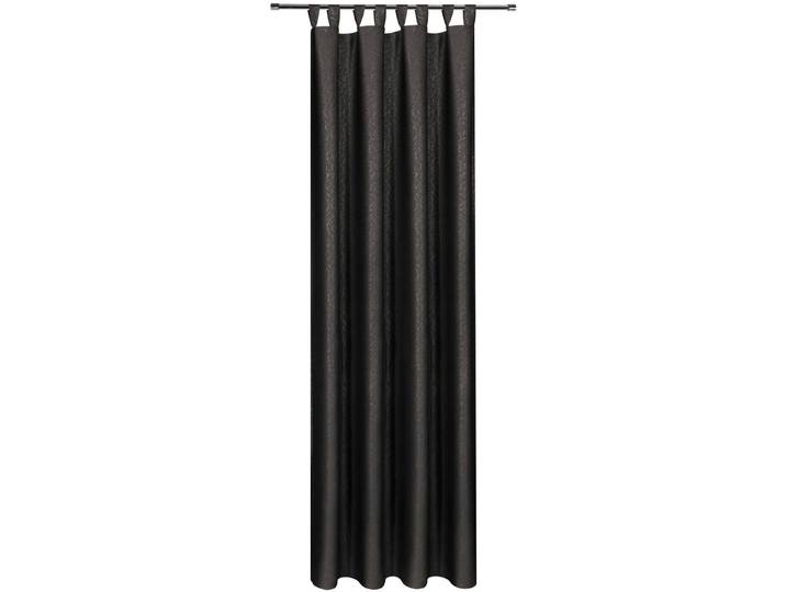 Vorhang GERSTER Kira Gr. 1, schwarz, B:140cm H:245cm, Wirkware, Polyester, Gardinen, Vorhang, HxB: 245x140, Deko Schlaufenschal mit Prägedruck