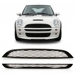 Kühlergrill Schwarz glänzend passend für MINI Hatchback R50 R53 2001-2006