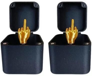 Inspired Living Middle Finger Pop Up Prank Gift Box Funny Gag Gift 2pcs