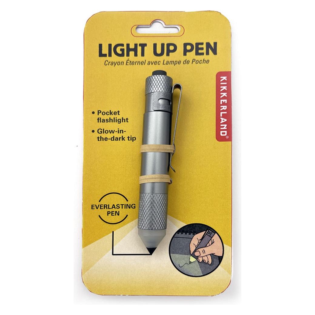 Kikkerland - Light Up Pen - 0.75 inches in diameter and 4 inches in length (4377)