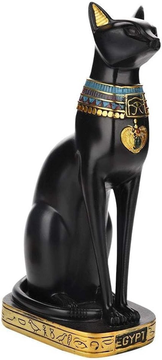 Egyptisch kattenbeeldje voor decoratie van je thuiskantoor of bar