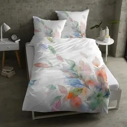 Traumschlaf Mako Satin Bettwäsche Ephemere multi 135x200 cm + 80x80 cm - bunt
