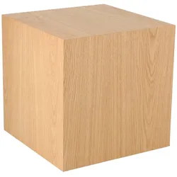 Hocker Roll-It aus Eichenholz, massiv modern, natur geölt, mit Gummirollen, 45 cm