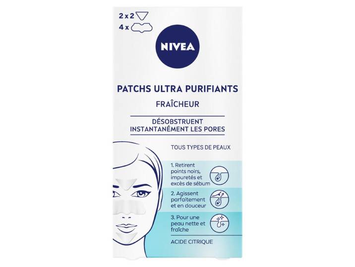 NIVEA Patchs visage ultra purifiants, Fraîcheur, 6 patchs