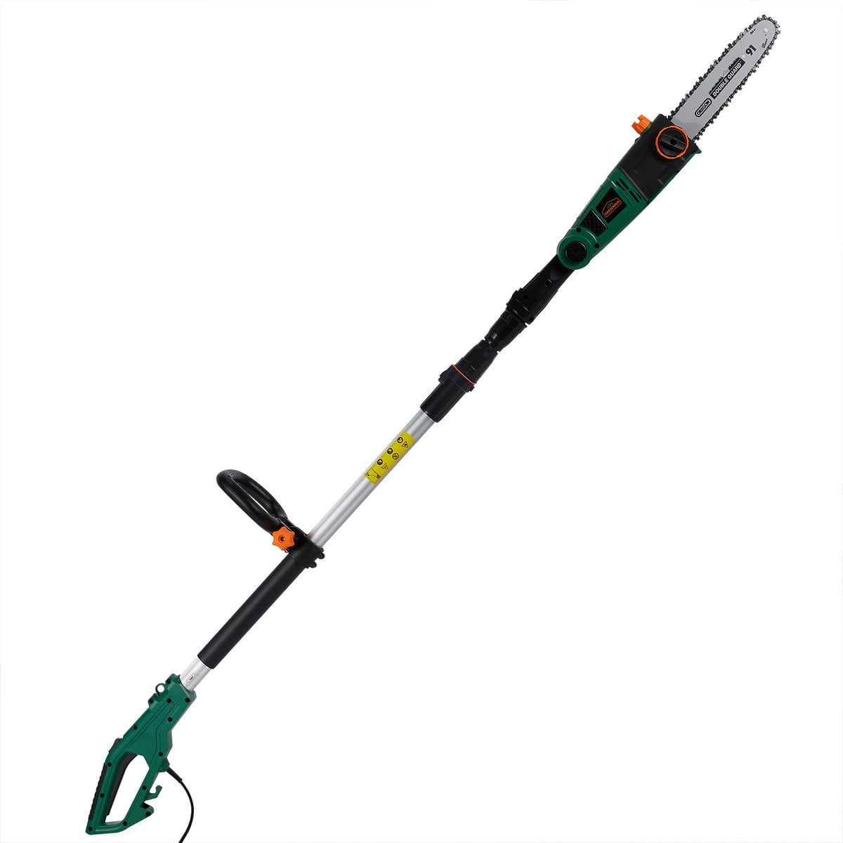 Gardebruk Kettingzaag ASX 900 750 W met ergonomische handgreep en telescopische steel, 26 cm meslengte, Groen/Zwart