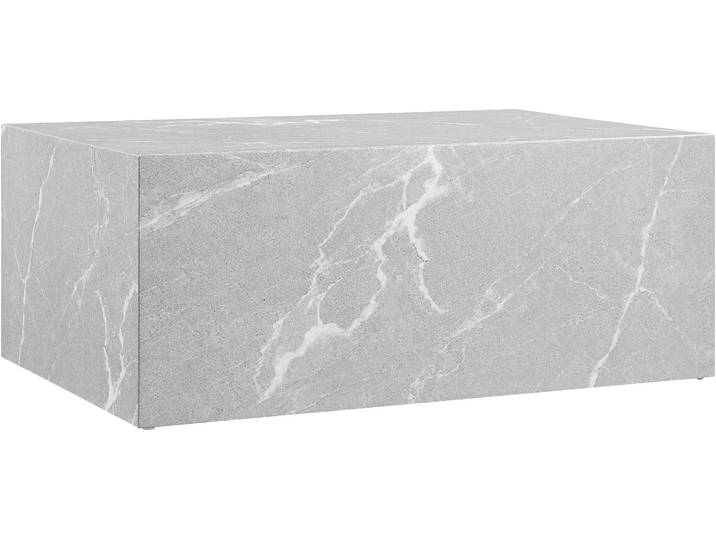 Couchtisch SALESFEVER Almeria Wohnzimmertisch Stilvoller Beistelltisch 90/60 cm , grau (grau marmoroptik), B:90cm H:35cm T:60cm, MDF, mit Melaminfolie überzogen, Tische, Couchtisch, Eleganz trifft Funktionalität: 90x60cm, Marmoroptik-Folierung