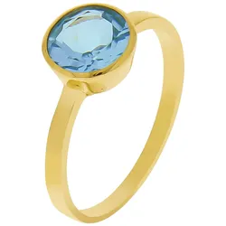 Fascination by Ellen K. Ring Gold 375 mit echtem Blautopas (beh.) 8mm